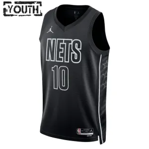 Brooklyn Nets Jordan Ben Simmons 10 Lasten Pelipaita Statement Edition Swingman Musta