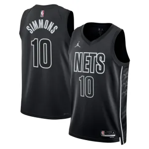 Brooklyn Nets Jordan Ben Simmons 10 Miesten Pelipaita Statement Edition Swingman Musta