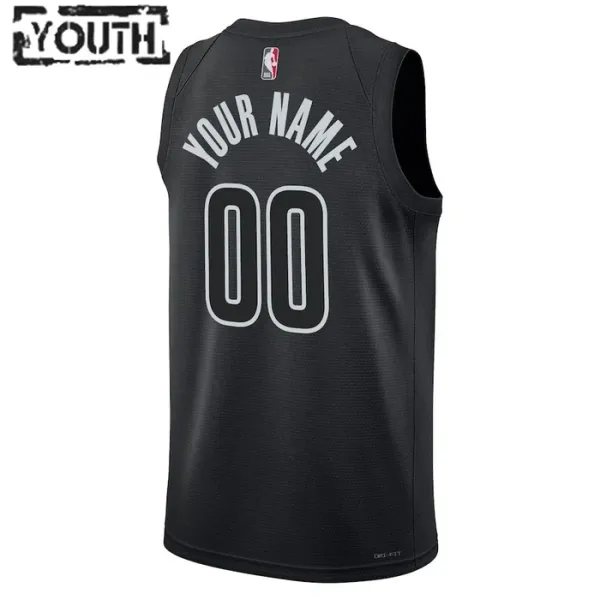 Brooklyn Nets Jordan Personoitava Lasten Pelipaita Statement Edition Swingman Musta