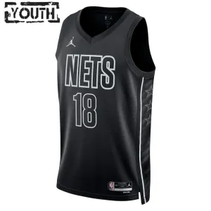 Brooklyn Nets Jordan Yuta Watanabe 18 Lasten Pelipaita Statement Edition Swingman Musta