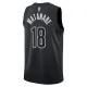 Brooklyn Nets Jordan Yuta Watanabe 18 Miesten Pelipaita Statement Edition Swingman Musta