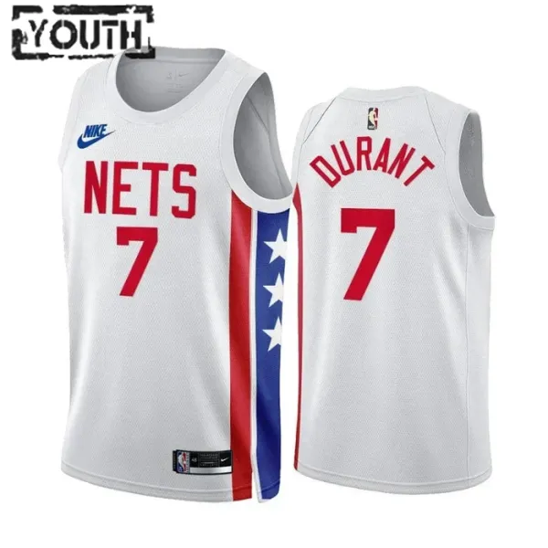 Brooklyn Nets Kevin Durant 7 Lasten Pelipaita Classic Edition 2022-23 Swingman Valkoinen Brooklyn Nets Kevin Durant 7 Lasten Pelipaita Classic Edition 2022-23 Swingman Valkoinen