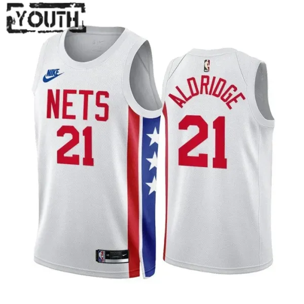 Brooklyn Nets Lemarcus Aldridge 21 Lasten Pelipaita Classic Edition 2022-23 Swingman Valkoinen Brooklyn Nets Lemarcus Aldridge 21 Lasten Pelipaita Classic Edition 2022-23 Swingman Valkoinen