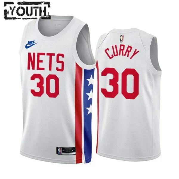 Brooklyn Nets Seth Curry 30 Lasten Pelipaita Classic Edition 2022-23 Swingman Valkoinen Brooklyn Nets Seth Curry 30 Lasten Pelipaita Classic Edition 2022-23 Swingman Valkoinen