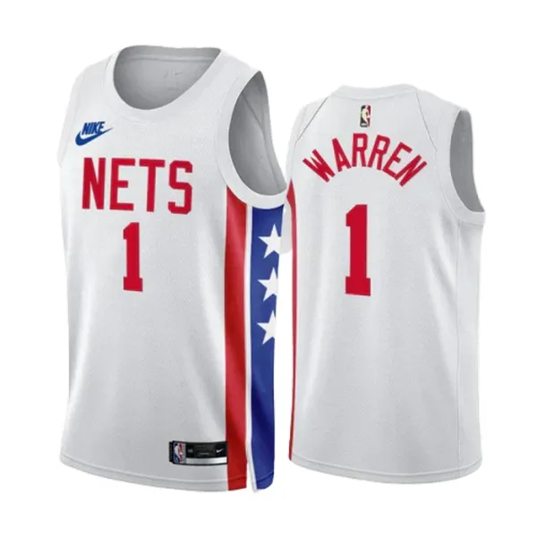 Brooklyn Nets TJ Warren 1 Miesten Pelipaita Classic Edition 2022-23 Swingman Valkoinen Brooklyn Nets TJ Warren 1 Miesten Pelipaita Classic Edition 2022-23 Swingman Valkoinen