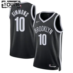 Nike Brooklyn Nets Ben Simmons 10 Lasten Pelipaita Icon Edition Swingman Musta