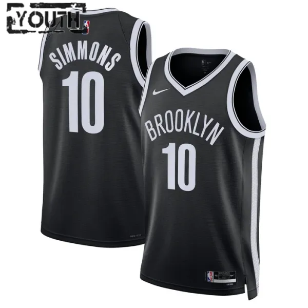 Nike Brooklyn Nets Ben Simmons 10 Lasten Pelipaita Icon Edition Swingman Musta Nike Brooklyn Nets Ben Simmons 10 Lasten Pelipaita Icon Edition Swingman Musta