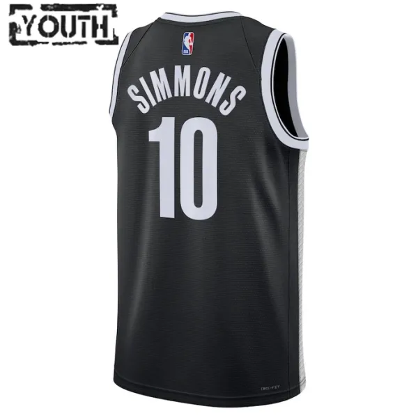 Nike Brooklyn Nets Ben Simmons 10 Lasten Pelipaita Icon Edition Swingman Musta