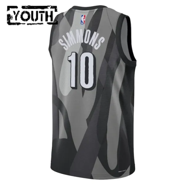Nike Brooklyn Nets Ben Simmons Lasten Pelipaita City Edition 2024-25 Swingman Harmaa