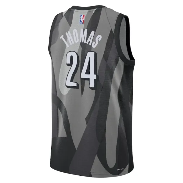 Nike Brooklyn Nets Cam Thomas Miesten Pelipaita City Edition 2024-25 Swingman Harmaa
