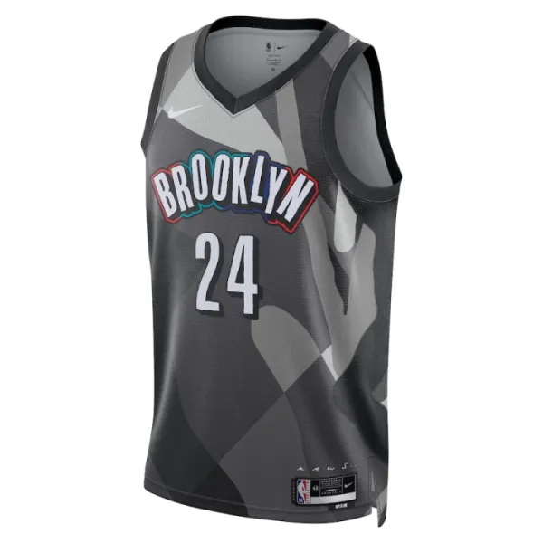 Nike Brooklyn Nets Cam Thomas Miesten Pelipaita City Edition 2024-25 Swingman Harmaa