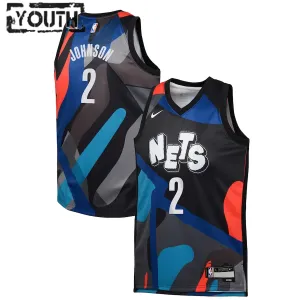 Nike Brooklyn Nets Cameron Johnson Lasten Pelipaita City Edition 2023-24 Swingman Musta