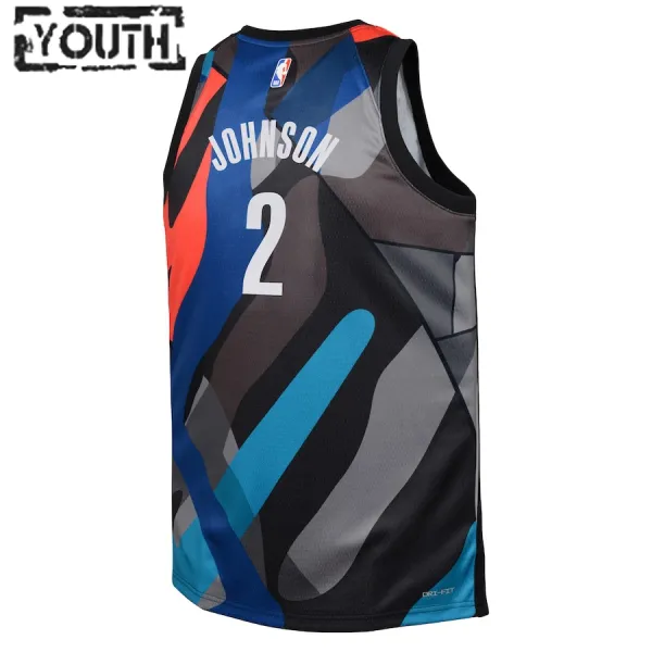Nike Brooklyn Nets Cameron Johnson Lasten Pelipaita City Edition 2023-24 Swingman Musta
