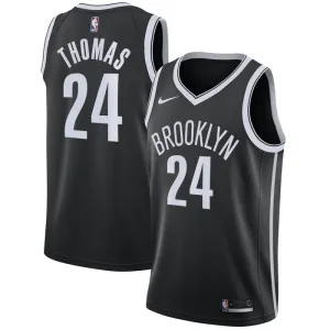 Nike Brooklyn Nets Cameron Thomas 24 Miesten Pelipaita Icon Edition Swingman Musta