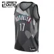 Nike Brooklyn Nets Dennis Schroder Lasten Pelipaita City Edition 2024-25 Swingman Harmaa