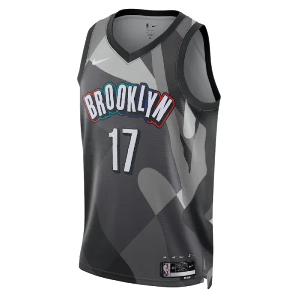 Nike Brooklyn Nets Dennis Schroder Miesten Pelipaita City Edition 2024-25 Swingman Harmaa