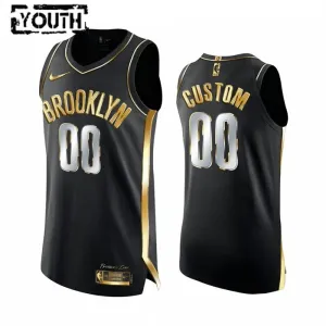 Nike Brooklyn Nets Limited Personoitava Lasten Pelipaita Golden Edition Swingman Musta Nike Brooklyn Nets Limited Personoitava Lasten Pelipaita Golden Edition Swingman Musta
