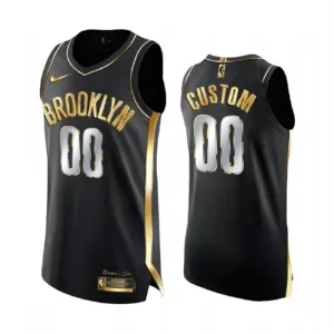 Nike Brooklyn Nets Limited Personoitava Miesten Pelipaita Golden Edition Swingman Musta Nike Brooklyn Nets Limited Personoitava Miesten Pelipaita Golden Edition Swingman Musta