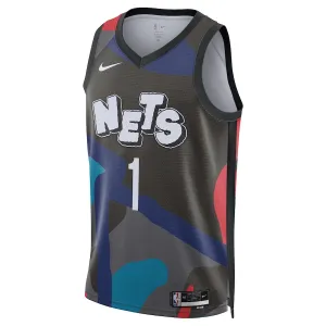 Nike Brooklyn Nets Mikal Bridges Miesten Pelipaita City Edition 2023-24 Swingman Musta