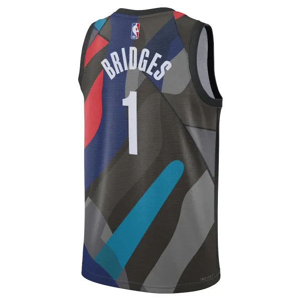 Nike Brooklyn Nets Mikal Bridges Miesten Pelipaita City Edition 2023-24 Swingman Musta