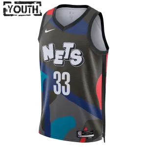 Nike Brooklyn Nets Nic Claxton Lasten Pelipaita City Edition 2023-24 Swingman Musta