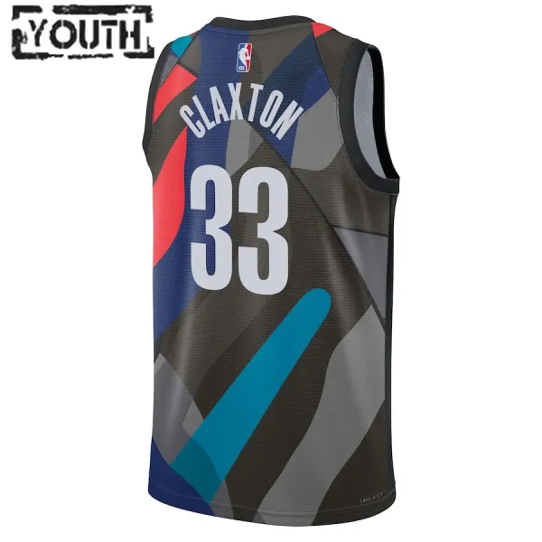 Nike Brooklyn Nets Nic Claxton Lasten Pelipaita City Edition 2023-24 Swingman Musta