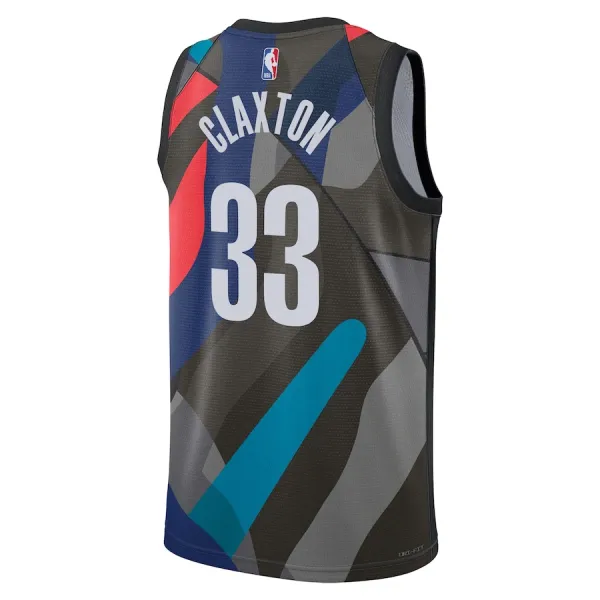 Nike Brooklyn Nets Nic Claxton Miesten Pelipaita City Edition 2023-24 Swingman Musta