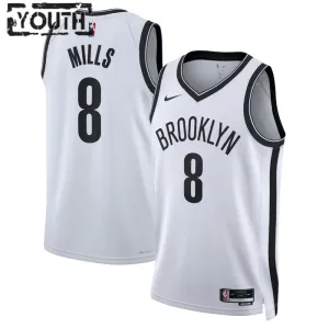 Nike Brooklyn Nets Patty Mills 8 Lasten Pelipaita Association Edition Swingman Valkoinen