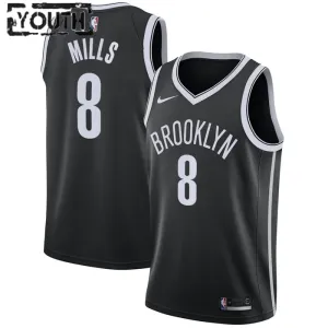 Nike Brooklyn Nets Patty Mills 8 Lasten Pelipaita Icon Edition Swingman Musta