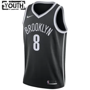 Nike Brooklyn Nets Patty Mills 8 Lasten Pelipaita Icon Edition Swingman Musta