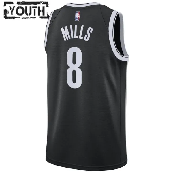 Nike Brooklyn Nets Patty Mills 8 Lasten Pelipaita Icon Edition Swingman Musta