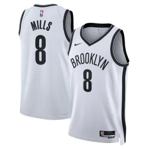 Nike Brooklyn Nets Patty Mills 8 Miesten Pelipaita Association Edition Swingman Valkoinen