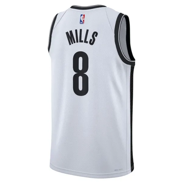 Nike Brooklyn Nets Patty Mills 8 Miesten Pelipaita Association Edition Swingman Valkoinen