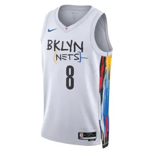 Nike Brooklyn Nets Patty Mills 8 Miesten Pelipaita City Edition 2022-23 Swingman Valkoinen