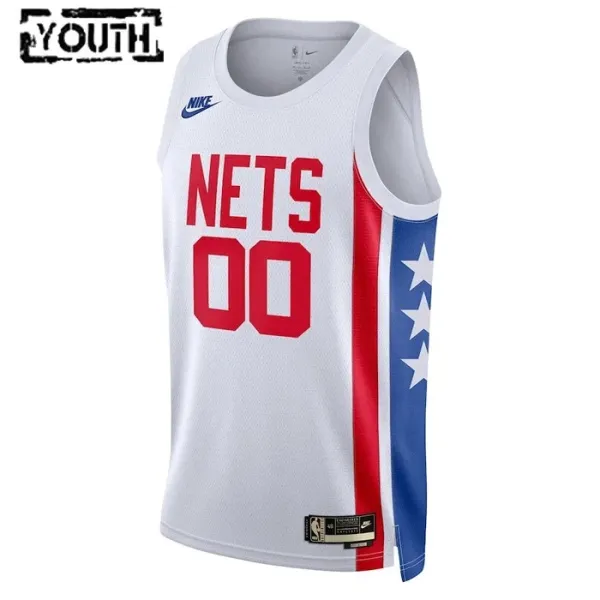 Nike Brooklyn Nets Personoitava Lasten Pelipaita Classic Edition 2022-23 Swingman Valkoinen