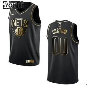 Nike Brooklyn Nets Personoitava Lasten Pelipaita Golden Edition Swingman Musta Nike Brooklyn Nets Personoitava Lasten Pelipaita Golden Edition Swingman Musta