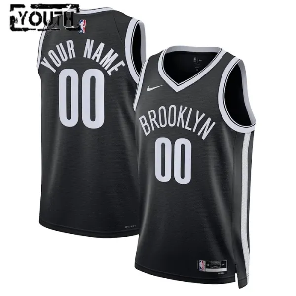 Nike Brooklyn Nets Personoitava Lasten Pelipaita Icon Edition Swingman Musta Nike Brooklyn Nets Personoitava Lasten Pelipaita Icon Edition Swingman Musta