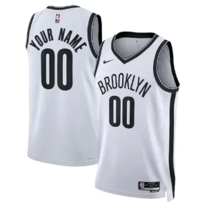 Nike Brooklyn Nets Personoitava Miesten Pelipaita Association Edition Swingman Valkoinen