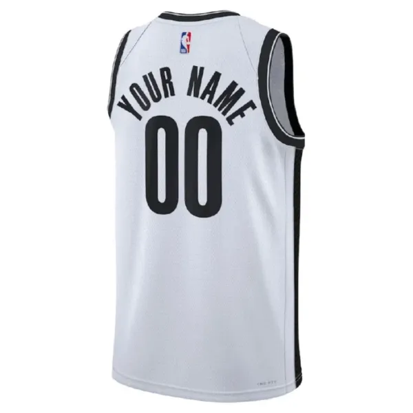 Nike Brooklyn Nets Personoitava Miesten Pelipaita Association Edition Swingman Valkoinen
