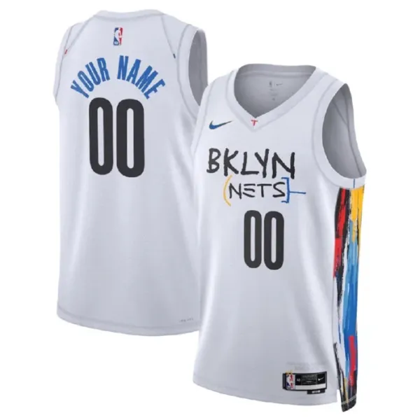 Nike Brooklyn Nets Personoitava Miesten Pelipaita City Edition 2022-23 Swingman Valkoinen Nike Brooklyn Nets Personoitava Miesten Pelipaita City Edition 2022-23 Swingman Valkoinen