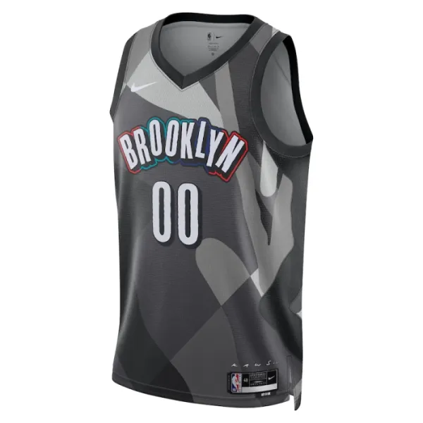 Nike Brooklyn Nets Personoitava Miesten Pelipaita City Edition 2024-25 Swingman Harmaa
