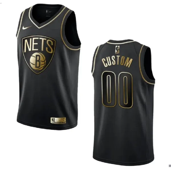 Nike Brooklyn Nets Personoitava Miesten Pelipaita Golden Edition Swingman Musta Nike Brooklyn Nets Personoitava Miesten Pelipaita Golden Edition Swingman Musta