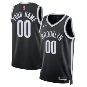 Nike Brooklyn Nets Personoitava Miesten Pelipaita Icon Edition Swingman Musta