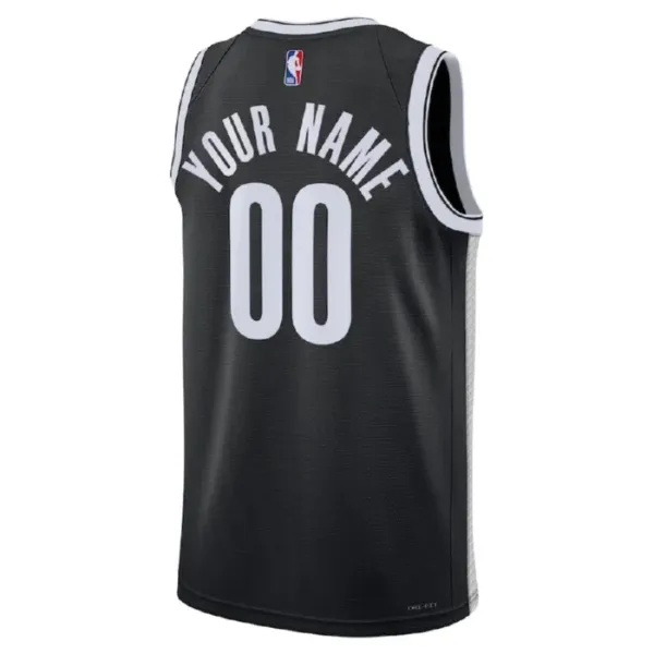 Nike Brooklyn Nets Personoitava Miesten Pelipaita Icon Edition Swingman Musta