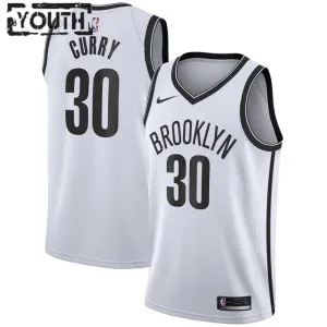 Nike Brooklyn Nets Seth Curry 30 Lasten Pelipaita Association Edition Swingman Valkoinen