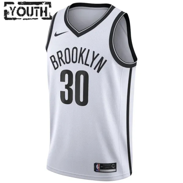 Nike Brooklyn Nets Seth Curry 30 Lasten Pelipaita Association Edition Swingman Valkoinen