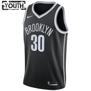 Nike Brooklyn Nets Seth Curry 30 Lasten Pelipaita Icon Edition Swingman Musta