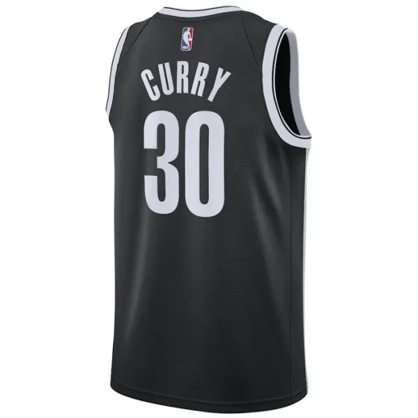 Nike Brooklyn Nets Seth Curry 30 Miesten Pelipaita Icon Edition Swingman Musta