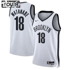 Nike Brooklyn Nets Yuta Watanabe 18 Lasten Pelipaita Association Edition Swingman Valkoinen