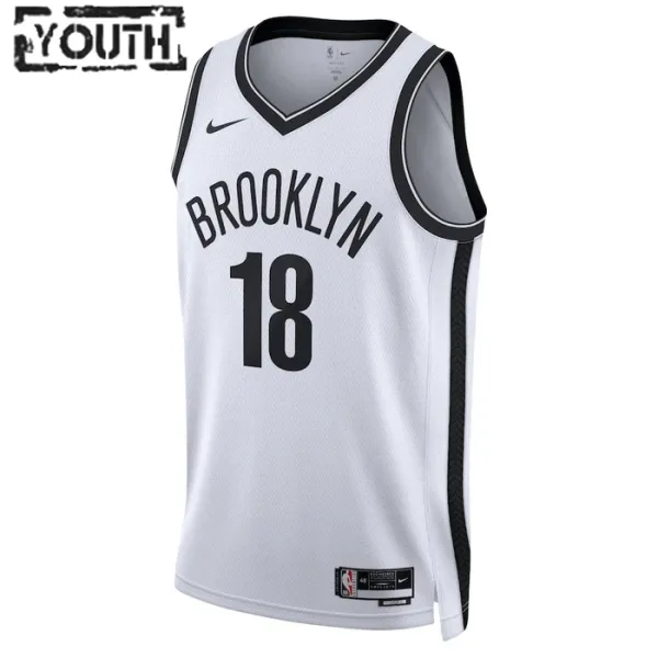 Nike Brooklyn Nets Yuta Watanabe 18 Lasten Pelipaita Association Edition Swingman Valkoinen